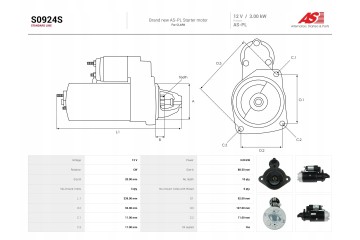 New Starter S0924S Customs tariff code 85114000