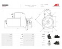 New Starter S0908S Catalog number of substitutes AD KUHNER 254408 BTS Turbo S102596 BV PSH 560 006 122 011 CASCO CST10313AS CASC