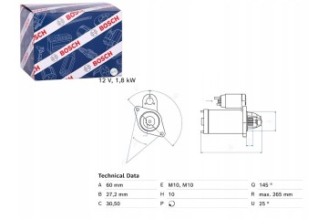 Starter Bosch 0 986 024 820 Catalog number of the part 0 986 024 820