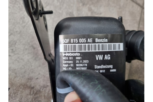 NOWE Ogrzewanie Postojowe WEBASTO VW Tiguan 5NA II Audi Q3 83A Benzyna Catalog number of the part 5QF815005AE
