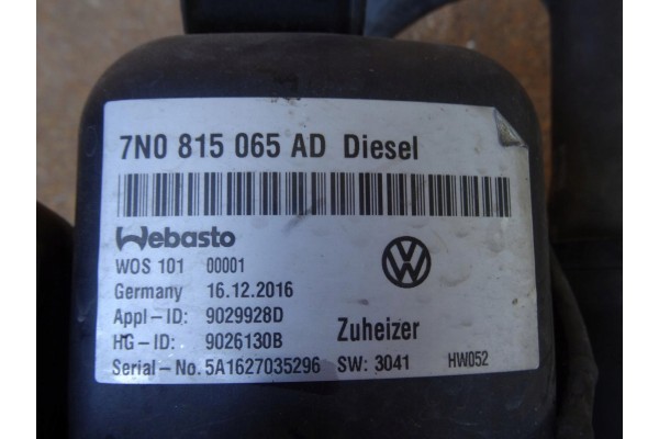 Calefactor auxiliar Webasto completo para SHARAN 7N y ALHAMBRA II