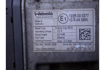 Calefactor auxiliar Webasto completo para SHARAN 7N y ALHAMBRA II