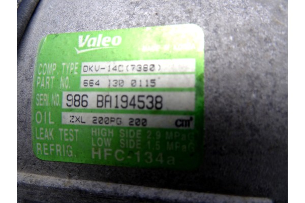 6641300115 COMPRESOR AIRE ACONDICIONADO SSANGYONG ACTYON 200 Xdi 2010 6641300115 209220 SSANGYONG - 2