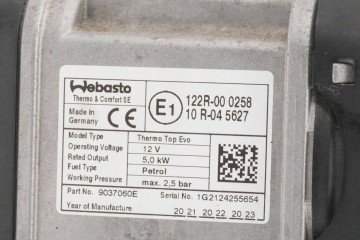 PARKING HEATER WEBASTO VW ARTEON 3Q0815005AH 9037060E Catalog number of the original 9037060E
