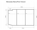 Mattress for MERCEDES MARCO POLO Horizon foam VISCO 140x200x8 Air flow Part manufacturer Golden Group