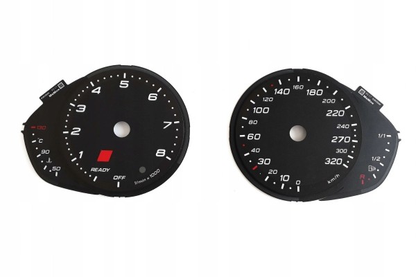 Audi RS6 C7 counter dials replacement clocks from MPH to km h MoMan conversion