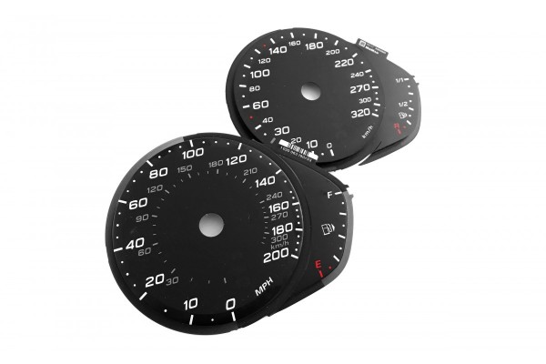 Audi RS6 C7 counter dials replacement clocks from MPH to km h MoMan conversion EAN GTIN 0089688091043