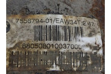 BRIDGE DIFFERENTIAL REAR ORIGINAL 2 47 2 0 D 75567994 BMW 1 E87 05R Quality of parts according to GVO O original with manufactur