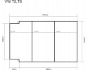 Colchón Auto-Projekt para VW Multivan T5/T6 185x148x6 cm