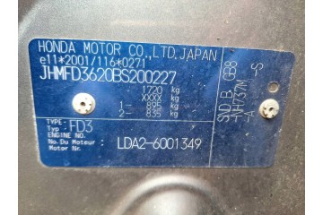 Motor de gasolina híbrido Honda Civic 8 VIII 1.3 IMA LDA2 FD3 con moto
