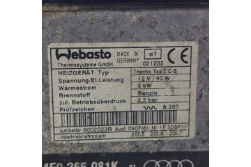 2006 Audi A8 S8 D3 4E Parking heater Webasto 4E0265081K Customs tariff code 87089997