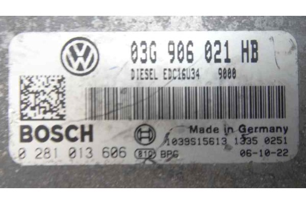 03G906021HB CENTRALITA MOTOR UCE VOLKSWAGEN GOLF V (1K1)(10.2003)