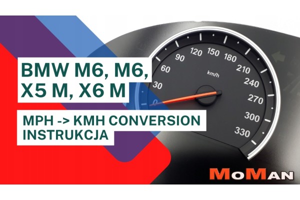 Esferas para BMW X5 M, X6 M, M5, M6 con indicadores MPH - KMH