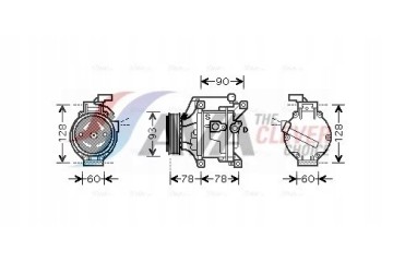 TOYOTA COROLLA 1 8 01 TOAK443 AVA AVA QUALITY COOLING COMPRESSOR Part manufacturer AVA Quality cooling