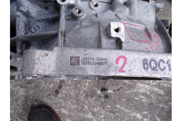 GEARBOX KIA SPORTAGE V 1 6 T GDI 43115 32445 6QC1 MANUAL Car type passenger cars