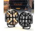 Faro Halógeno de Largo Alcance RING LED 12V 24V 228mm Cromo ECE