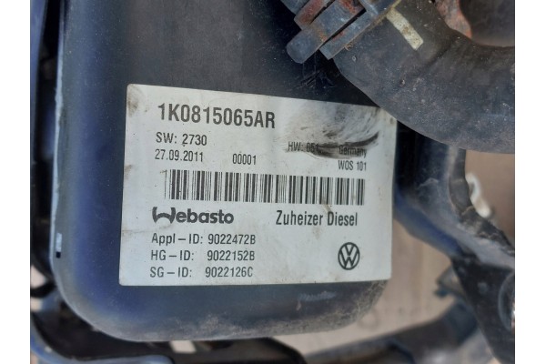 VW TOURAN 2 II CADDY 10 15r WEBASTO PARKING HEATER DIESEL 1K0815065AR Car type passenger cars