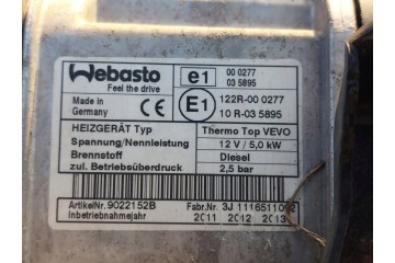 Calefactor estacionario diésel Webasto para VW Touran 2 II y Caddy 201