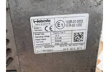 VW TRANSPORTER T5 YEAR 2013 WEBASTO DIESEL 7E0819008F Catalog number of the part 7E0819008F