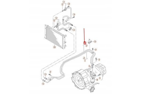 Línea de Presión de Aceite de Transmisión Automática AUDI A4 B8 8K0317