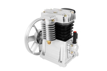 Modern Air Compressor Pump Head Air Compressor Head With 2 Cylinders Silver