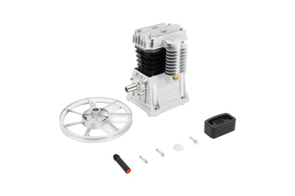 Modern Air Compressor Pump Head Air Compressor Head With 2 Cylinders Silver Car type undefined