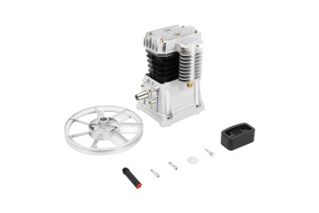 Modern Air Compressor Pump Head Air Compressor Head With 2 Cylinders Silver Car type undefined