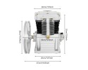 Modern Air Compressor Pump Head Air Compressor Head With 2 Cylinders Silver Product weight with unit packaging 10 6 kg