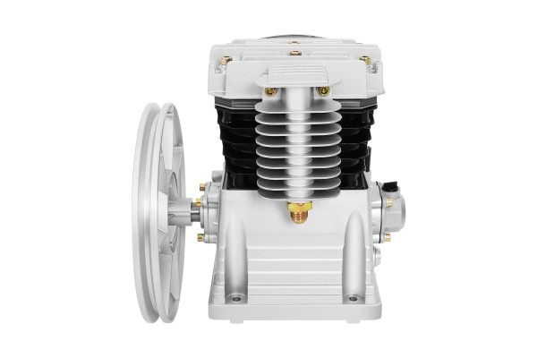 Modern Air Compressor Pump Head Air Compressor Head With 2 Cylinders Silver Customs tariff code 8414909090