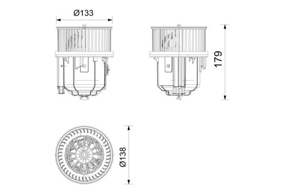 Indoor fan MAHLE AB 429 000P Part manufacturer Mahle
