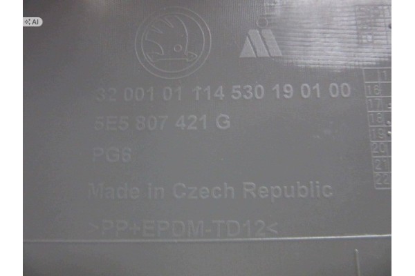 SKODA OCTAVIA III LIFT SEDAN BUMPER REAR PLATING 2016 2020