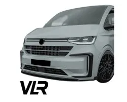 Splitter / Labio para Parachoques Delantero para VW T7 Transporter Caravelle Negro Brillante VLR