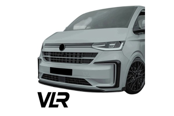 SPLITTER BUMPER INSERT VW T7 TRANSPORTER CARAVELLE BLACK GLOSS VLR