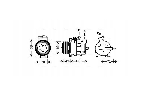COMPRESSOR AIR CONDITIONING COMPRESSOR MSAK566 Packaging status original