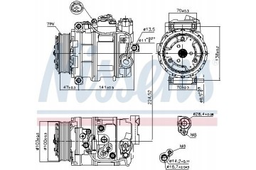 Compresor de aire acondicionado Mercedes E W212 3.0 CDI Nissens 89090