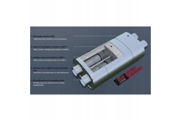 OVAL MUFFLER RM MOTORS E006 2x63mm length 35cm DUAL Quality of parts according to GVO Q original with factory logo OEM OES