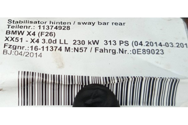 Puente Diferencial Trasero BMW X4 F26 X3 F25 2.81 30d 35d 7592013 Como