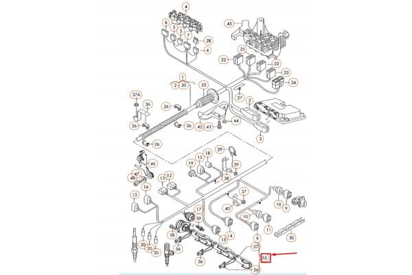 VAG 045971600 Wiazka przewodow elektrycz Typ samochodu Samochody osobowe