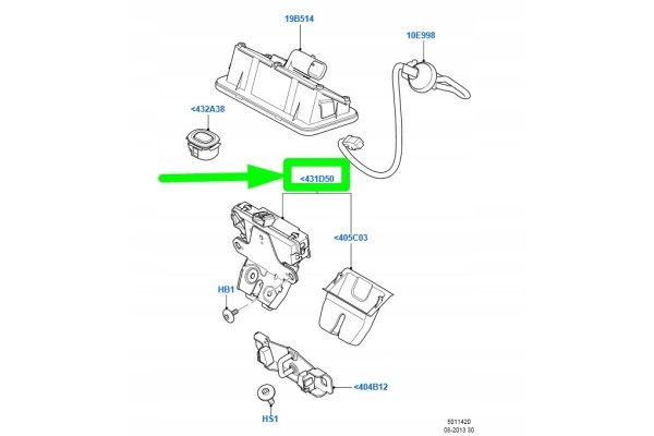 OE FORD ZAMEK BAGAZNIKA FORD MONDEO IV S MAX GALAXY III KUGA FOCUS II III Waga produktu z opakowaniem jednostkowym 0 52 kg