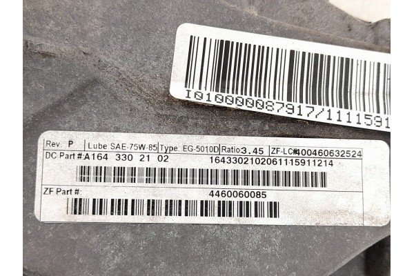 Reductor delantero MERCEDES-BENZ M (W164) 1643302102 2.99L diésel 170k