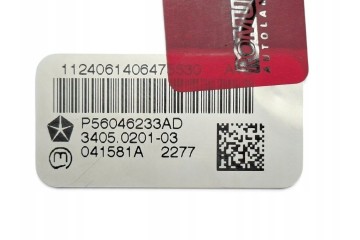 Jeep Grand Cherokee IV WK2 P56046233AD Differential Lock Switch Catalog number of the original P56046233AD