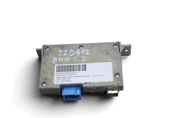 Módulo electrónico, Bmw Serie 2 Gran Tourer (F46) 218d 2015, 939378001