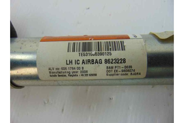 Airbag cortina delantero izquierdo, Volvo S60 Berlina D5 Momentum (136kW) (2004- ) 2008, 8623228