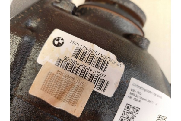 BMW E90 E91 E92 E93 DYFER REAR BRIDGE 2 81 335D 7571175 7571176 7561280 Catalog number of the part 7571175 BMW E90 E91 E92 E93 D