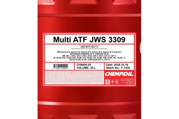 Oil ATF 20L AISIN WARNER JWS 3309 ALLISON C3 ALLISON C4 AUDI G
