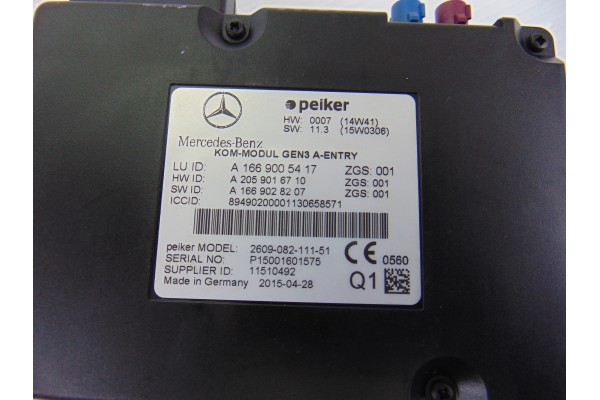 A1669005417 MODULO ELECTRONICO MERCEDES-BENZ CLASE CLA (BM 117)