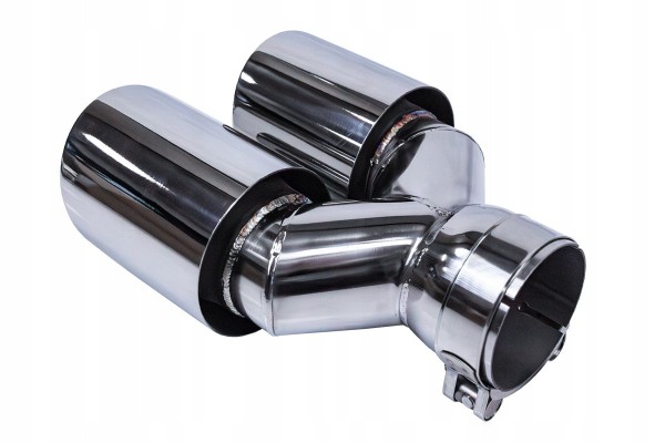 SILENCER TIP SET 4x fi 89mm mounting 76mm LEFT RIGHT MTSE26 Car type 4x4 SUV passenger cars