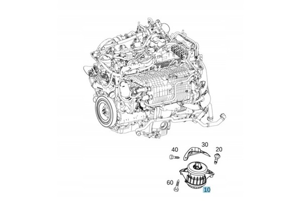 ENGINE CUSHION LEFT MERCEDES BENZ OE A1672407200 Packaging status original