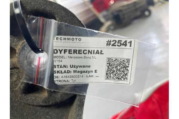 DIFFERENTIAL BRIDGE REAR MERCEDES GL ML X164 W164 4 0 420 CDI A1643500514 Customs tariff code 94012000