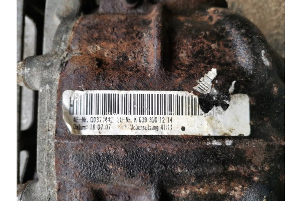 DRIVE BRIDGE DIFFERENTIAL REAR MERCEDES VITO W639 A6393501214 41 11 Installation side rear